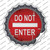 Do Not Enter Rusty Wholesale Novelty Bottle Cap Sticker Decal