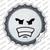 Angry Face Snowflake Wholesale Novelty Bottle Cap Sticker Decal