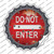 Do Not Enter Rusty with Bullet Holes Wholesale Novelty Bottle Cap Sticker Decal
