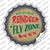 Reindeer Fly Zone Wholesale Novelty Bottle Cap Sticker Decal