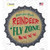 Reindeer Fly Zone Wholesale Novelty Bottle Cap Sticker Decal