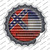 Mississippi Flag Corrugated Wholesale Novelty Bottle Cap Sticker Decal