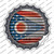 Ohio Flag Corrugated Wholesale Novelty Bottle Cap Sticker Decal