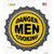 Danger Men Cooking Wholesale Novelty Bottle Cap Sticker Decal