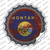 Montana Rusty Stamped Wholesale Novelty Bottle Cap Sticker Decal