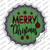 Merry Christmas Plaid Green Wholesale Novelty Bottle Cap Sticker Decal