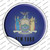 New York State Flag Wholesale Novelty Circle Sticker Decal