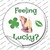 Feeling Lucky Wholesale Novelty Circle Sticker Decal