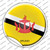 Brunei Country Wholesale Novelty Circle Sticker Decal