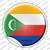 Comoros Country Wholesale Novelty Circle Sticker Decal