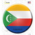 Comoros Country Wholesale Novelty Circle Sticker Decal