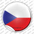 Czech Republic Country Wholesale Novelty Circle Sticker Decal