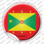 Grenada Country Wholesale Novelty Circle Sticker Decal