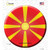 Macedonia Country Wholesale Novelty Circle Sticker Decal