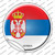 Serbia Country Wholesale Novelty Circle Sticker Decal