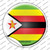 Zimbabwe Country Wholesale Novelty Circle Sticker Decal