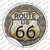 Rusty Route 66 Wholesale Novelty Circle Sticker Decal