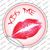 Kiss Me Wholesale Novelty Circle Sticker Decal