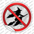 No Witches Wholesale Novelty Circle Sticker Decal