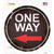 One Way Wholesale Novelty Circle Sticker Decal