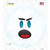 Shocked Face Snowflake Wholesale Novelty Circle Sticker Decal