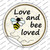 Love and Bee Loved Wholesale Novelty Circle Sticker Decal