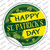 Happy St Patricks Day Green Wholesale Novelty Circle Sticker Decal