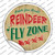 Reindeer Fly Zone Wholesale Novelty Circle Sticker Decal