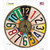 License Plate Strip Clock Wholesale Novelty Circle Sticker Decal