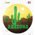 Arizona with Saguaro Wholesale Novelty Circle Sticker Decal