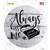 Always Kiss Me Goodnight Wholesale Novelty Circle Sticker Decal
