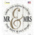 Mr and Mrs White Wholesale Novelty Circle Sticker Decal