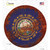 New Hampshire Rusty Stamped Wholesale Novelty Circle Sticker Decal