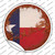 Texas Rusty Stamped Wholesale Novelty Circle Sticker Decal