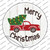 Merry Christmas Tree Truck Wholesale Novelty Circle Sticker Decal