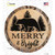 Merry and Bright Bear Wholesale Novelty Circle Sticker Decal