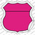 Pink Wholesale Novelty Highway Shield Sticker Decal