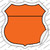 Orange Wholesale Novelty Highway Shield Sticker Decal