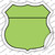 Lime Green Wholesale Novelty Highway Shield Sticker Decal