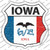Iowa Flag Wholesale Novelty Highway Shield Sticker Decal