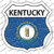 Kentucky Flag Wholesale Novelty Highway Shield Sticker Decal