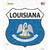 Louisiana Flag Wholesale Novelty Highway Shield Sticker Decal