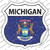 Michigan Flag Wholesale Novelty Highway Shield Sticker Decal