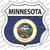 Minnesota Flag Wholesale Novelty Highway Shield Sticker Decal