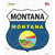 Montana Flag Wholesale Novelty Highway Shield Sticker Decal