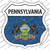 Pennsylvania Flag Wholesale Novelty Highway Shield Sticker Decal