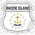 Rhode Island Flag Wholesale Novelty Highway Shield Sticker Decal