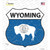 Wyoming Flag Wholesale Novelty Highway Shield Sticker Decal