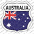 Australia Flag Wholesale Novelty Highway Shield Sticker Decal