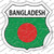 Bangladesh Flag Wholesale Novelty Highway Shield Sticker Decal